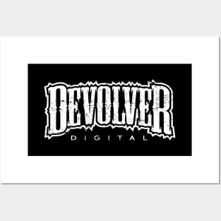 Devolver digital vintage white Posters and Art